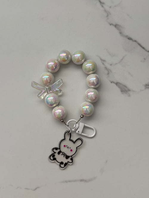 Beaded Animal & Bow Keychain 🧸